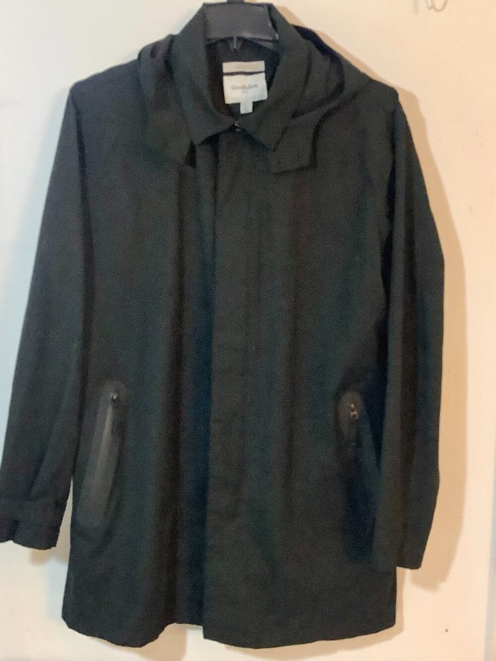 Lightweight Business / Casual Jacket Zip Off Hood Functional All Weather XL NWT
